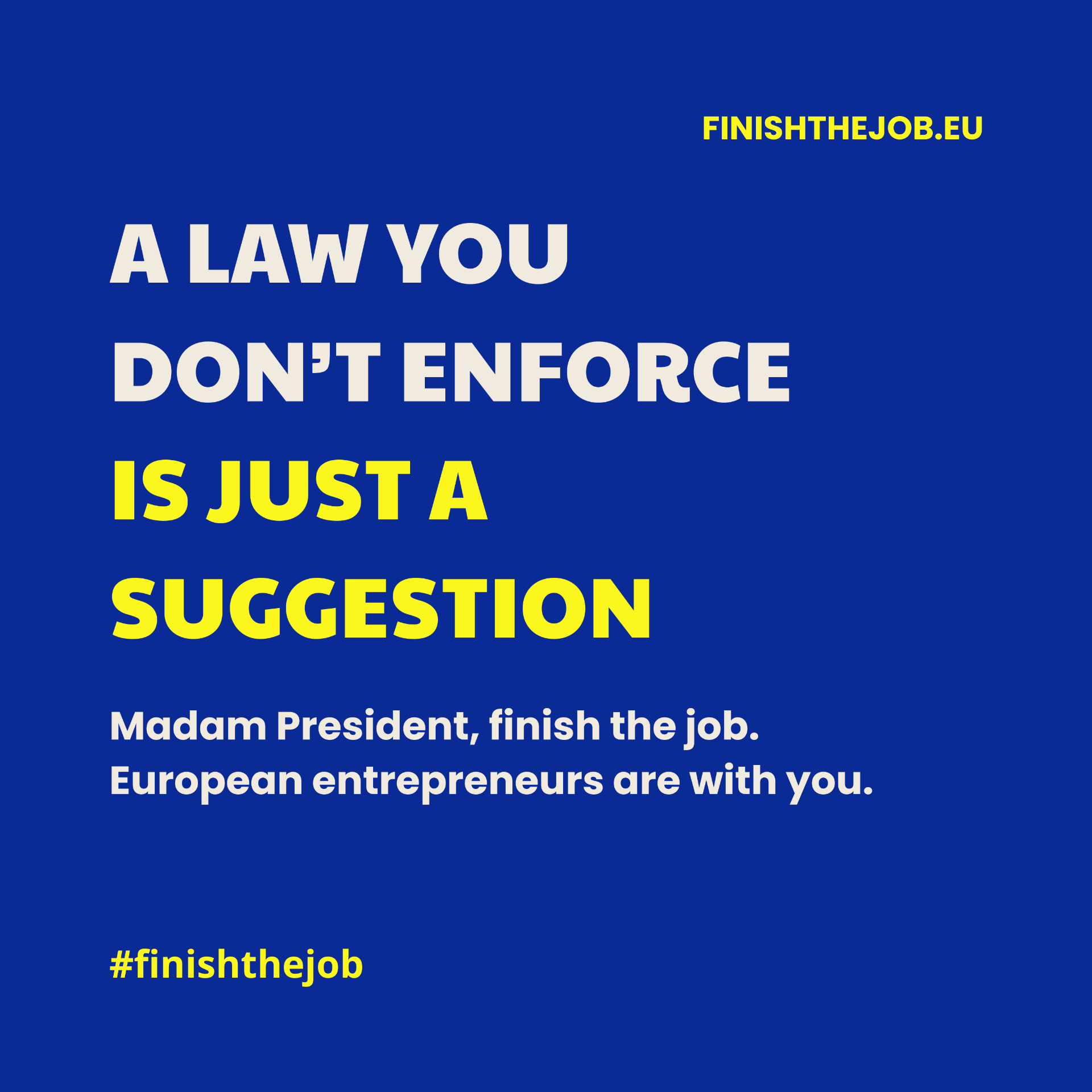 Social visual — A law you don't enforce